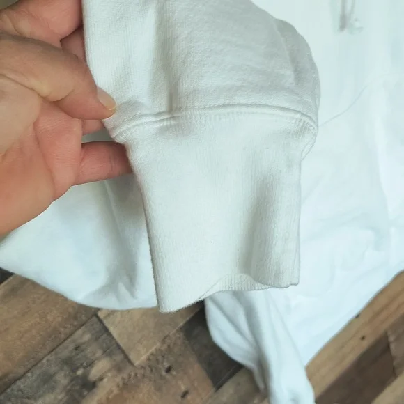 Champion Reverse Weave White Pullover Hoodie Sz Large Men - Picture 9 of 17